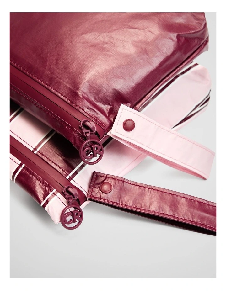 Otis Beach Pouch Set in Merlot image 3
