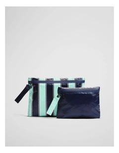 Otis Beach Pouch Set in Bright Ripple