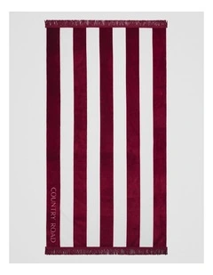 Beau Australian Cotton Beach Towel in Merlot