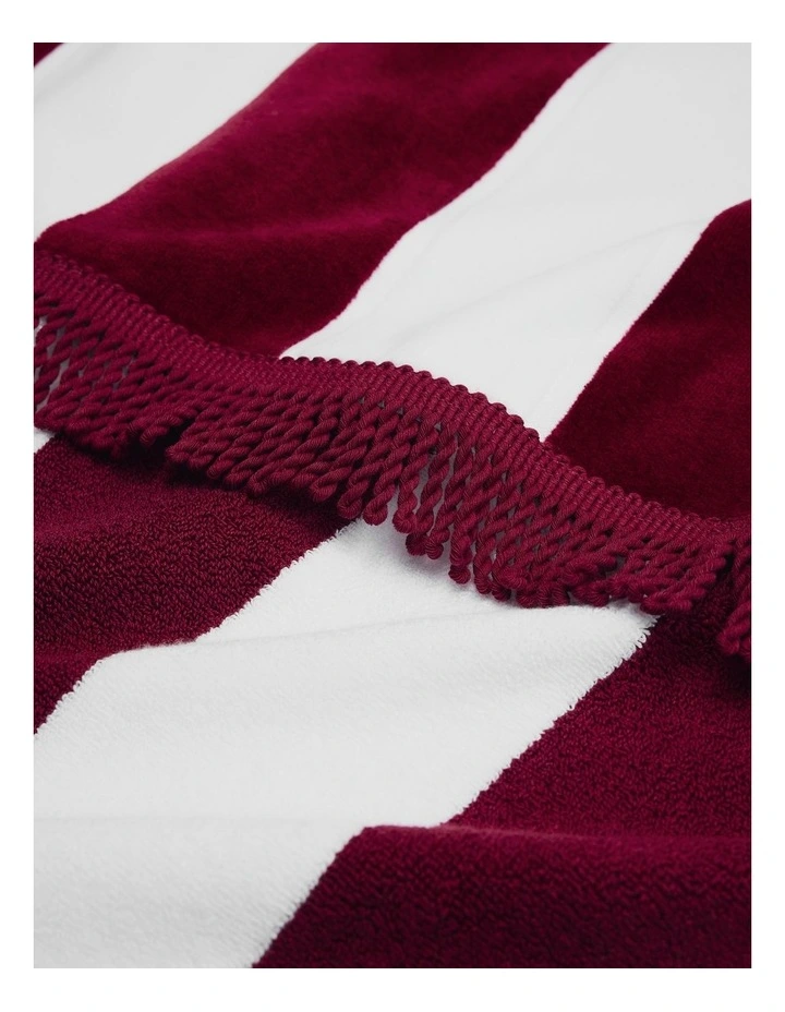 Beau Australian Cotton Beach Towel in Merlot image 2