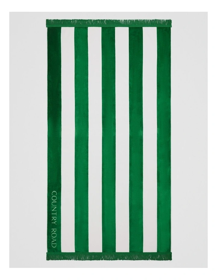 Beau Australian Cotton Beach Towel in Verdant Green image 1