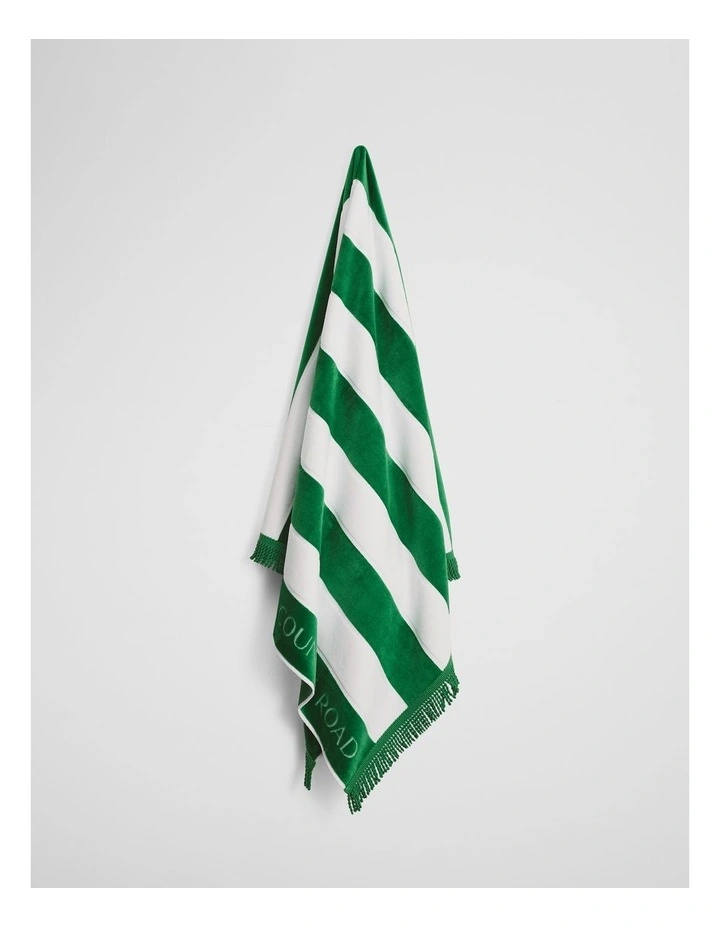 Beau Australian Cotton Beach Towel in Verdant Green image 3