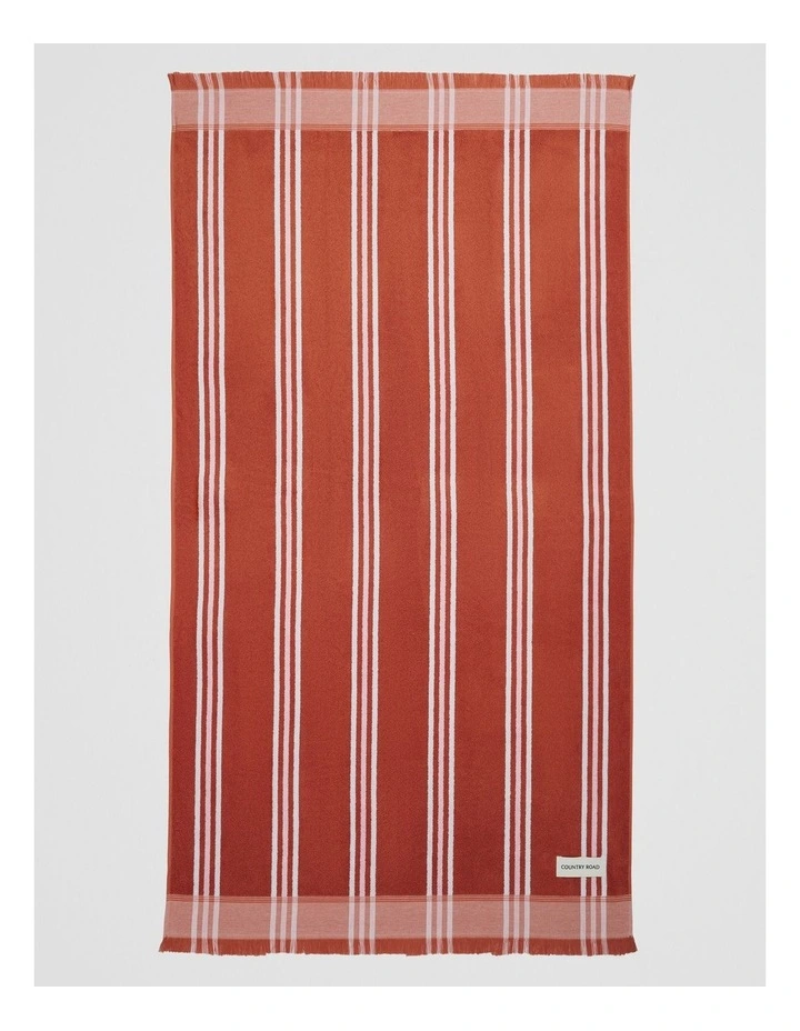 Ebb Australian Cotton Beach Towel in Titian image 1