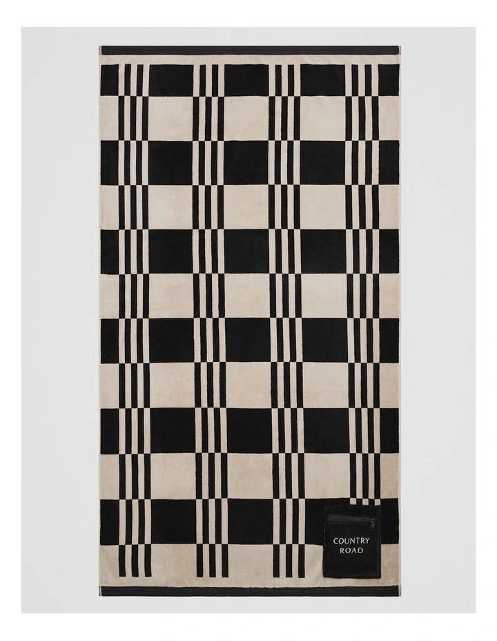 Eyre Australian Cotton Beach Towel in Sand image 1