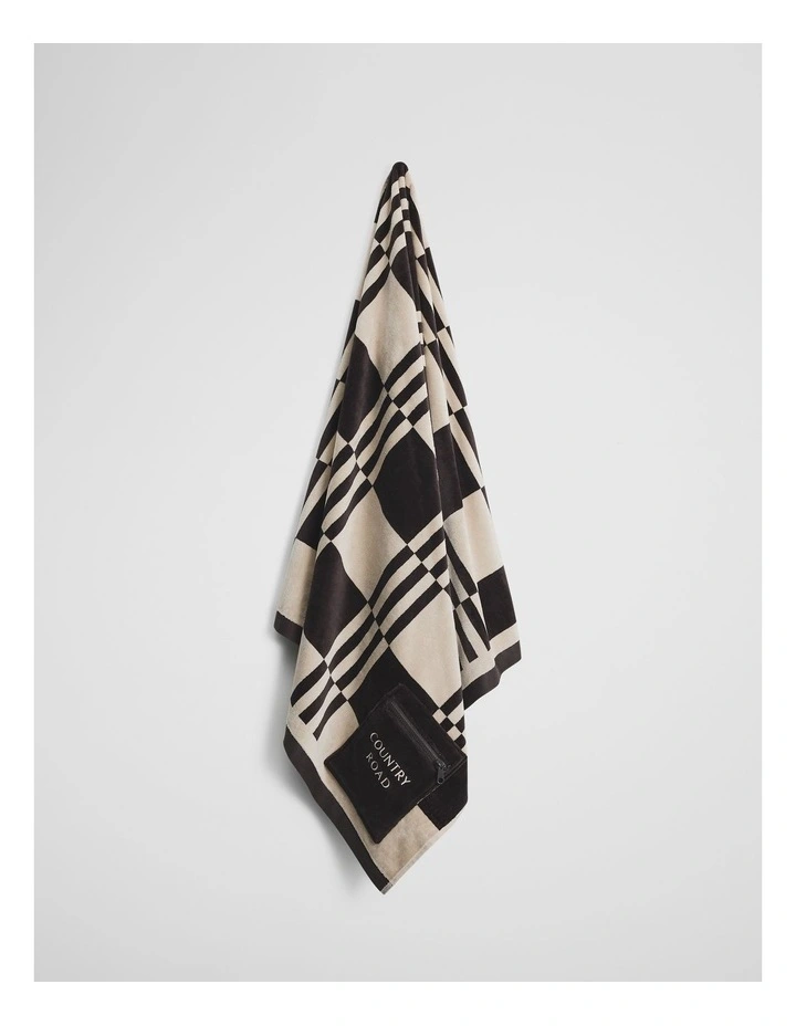 Eyre Australian Cotton Beach Towel in Sand image 3