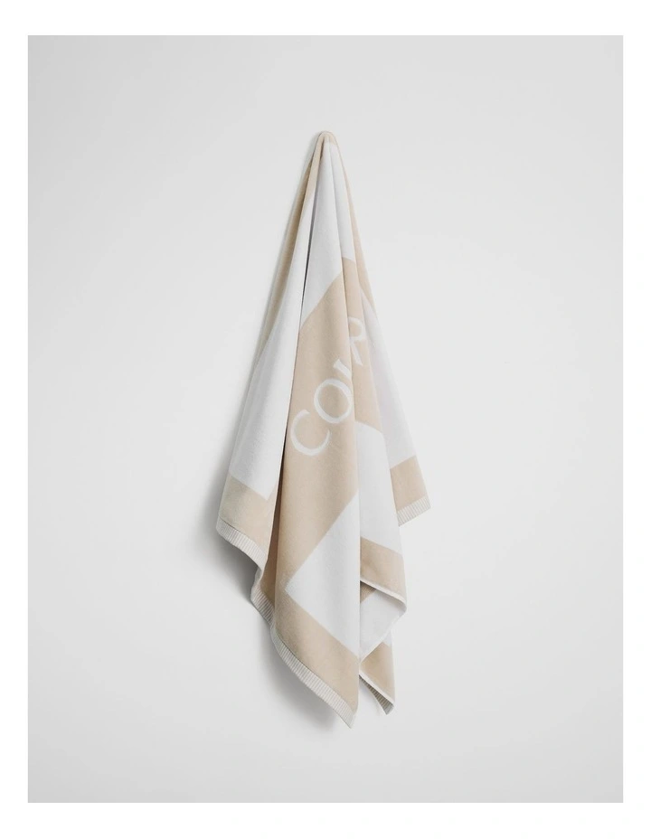 Haven Australian Cotton Beach Towel in Sand image 3
