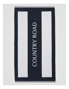Haven Australian Cotton Beach Towel in Navy