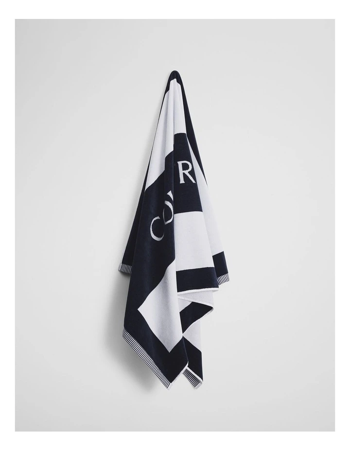 Haven Australian Cotton Beach Towel in Navy image 3