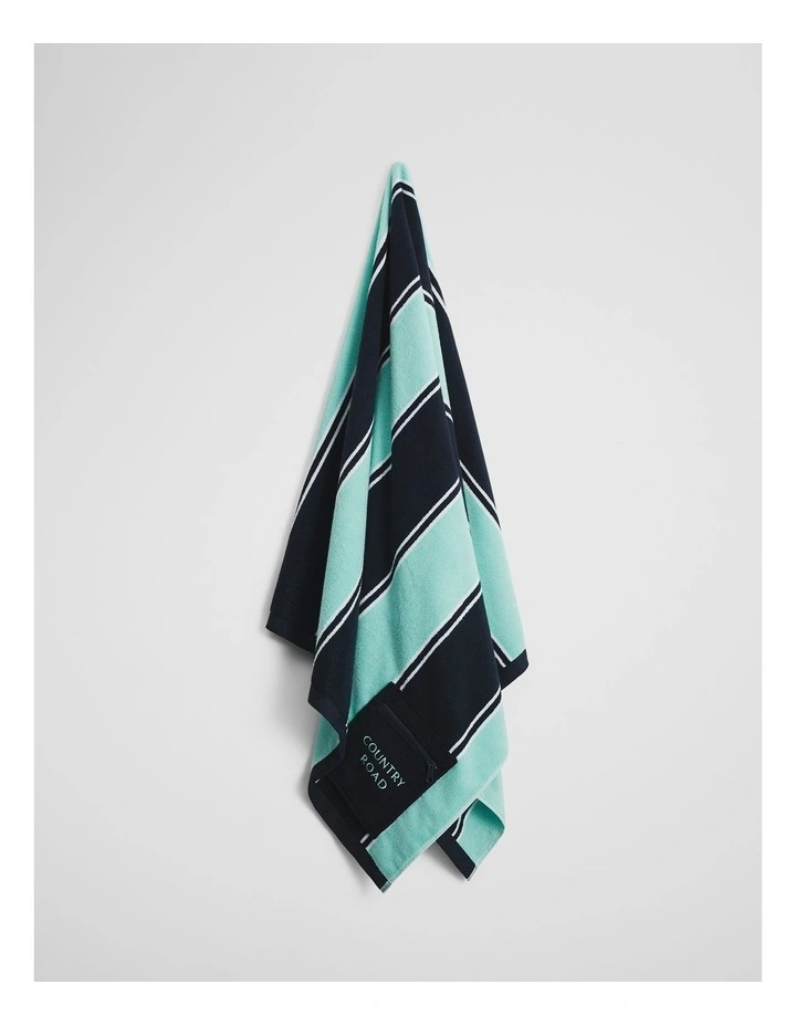 Drift Australian Cotton Beach Towel in Bright Ripple image 3