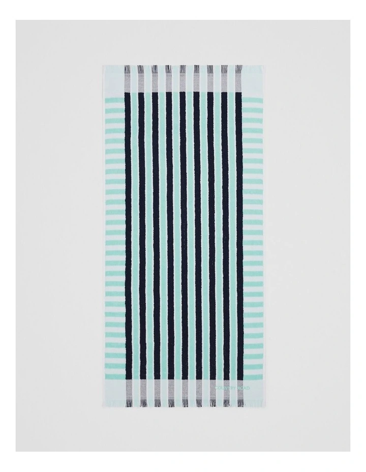 Bribie Leisure Towel in Navy image 1
