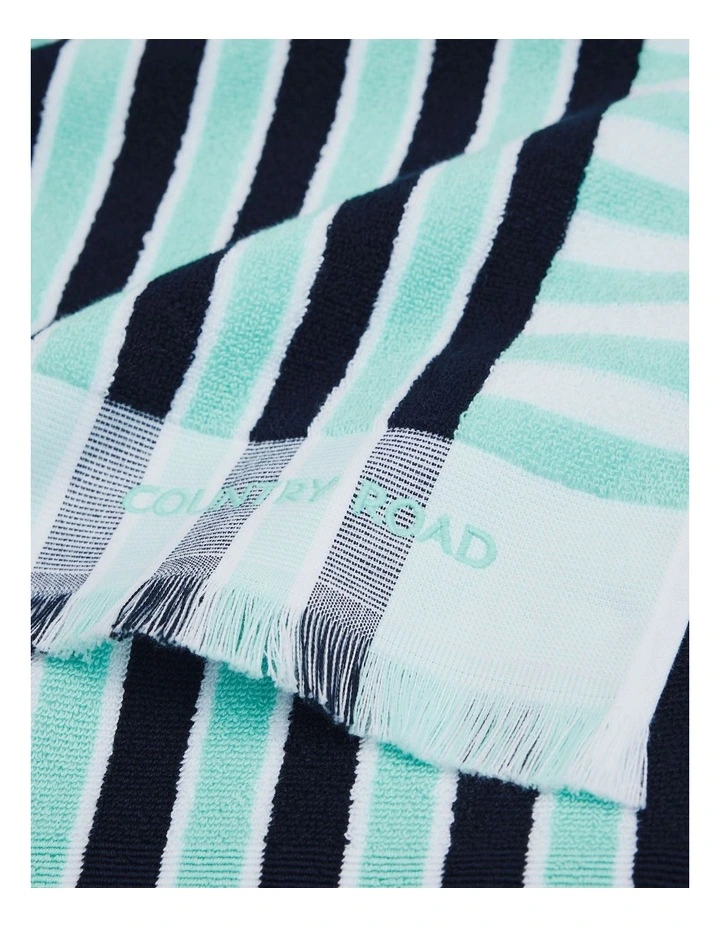Bribie Leisure Towel in Navy image 2