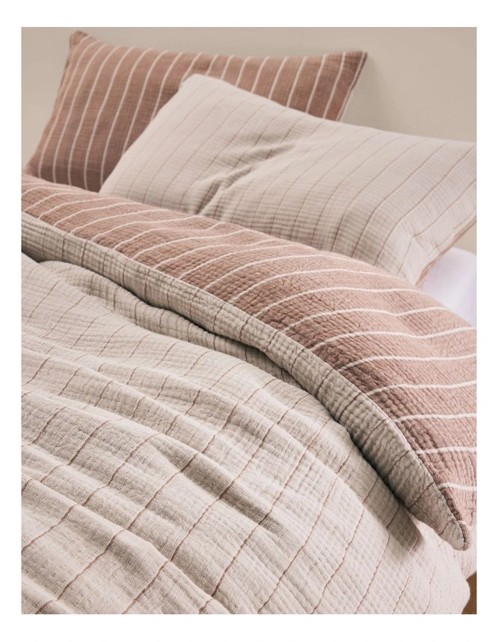 Martine King Quilt Cover in Natural image 2