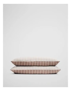 Martine Standard Pillow Case Pair in Natural