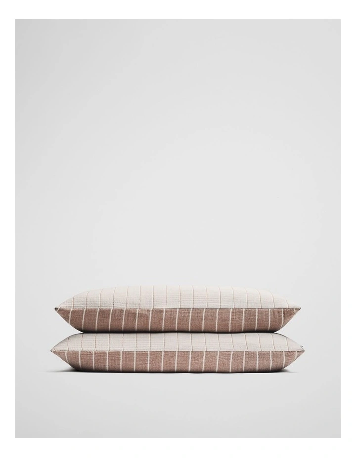 Martine Standard Pillow Case Pair in Natural image 1