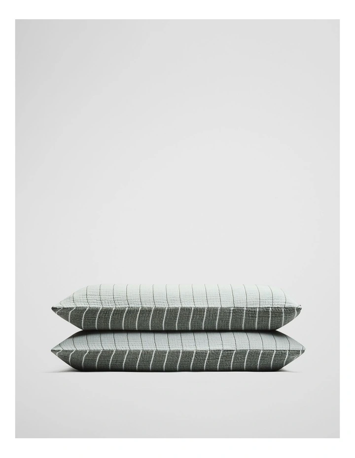 Martine Standard Pillow Case Pair in Ripple image 1