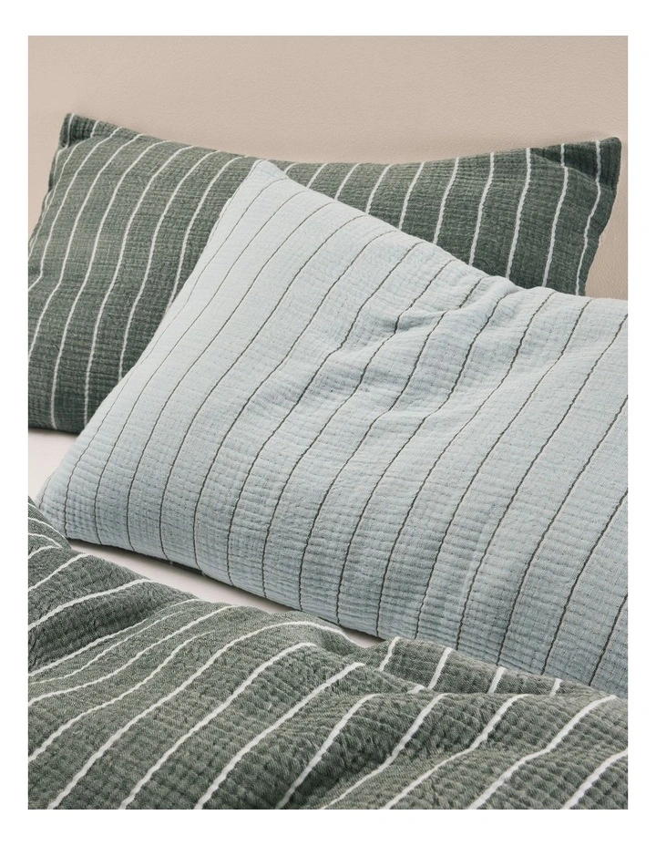 Martine Standard Pillow Case Pair in Ripple image 2