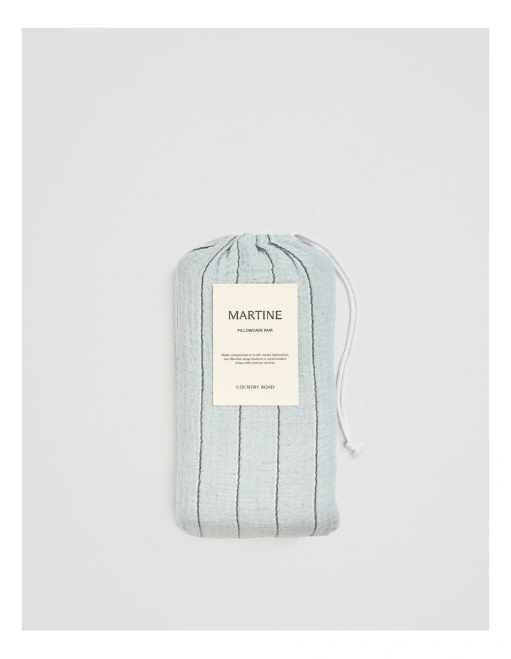 Martine Standard Pillow Case Pair in Ripple image 4