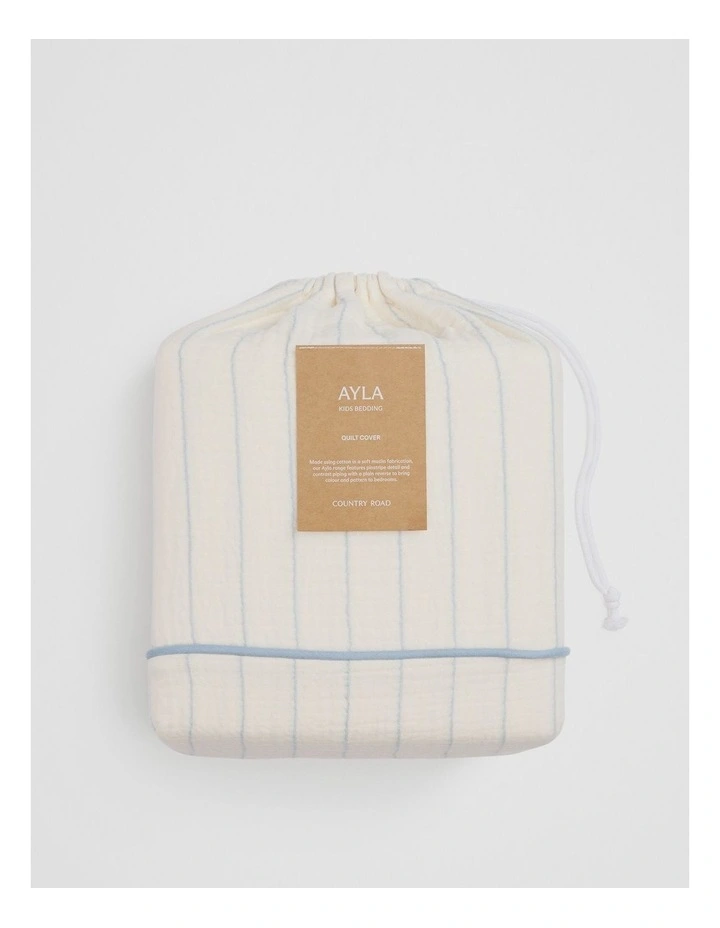 Kids Ayla Single Quilt Cover in Ciel Blue image 6