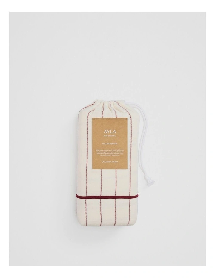 Kids Ayla Standard Pillowcase Pair in Ruby image 4