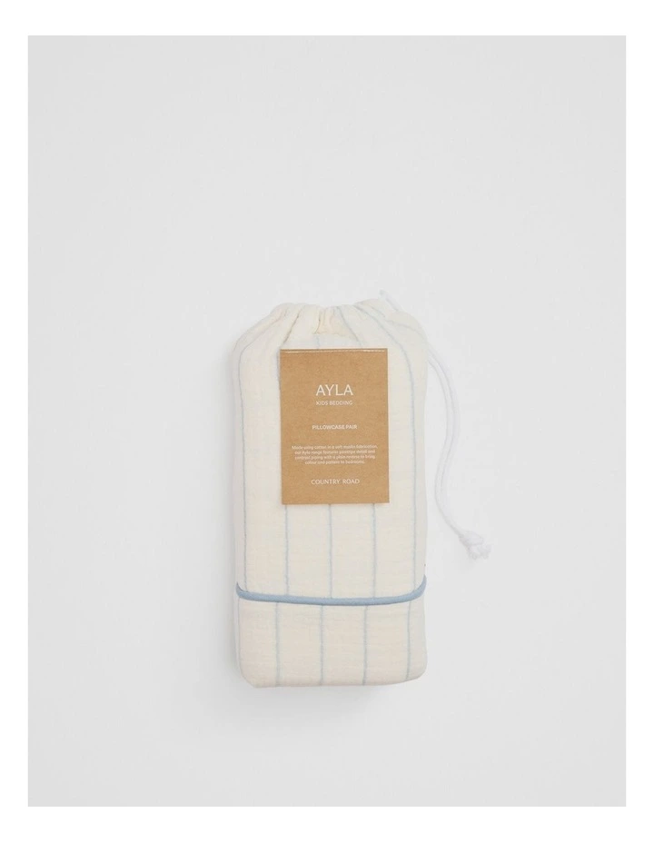 Kids Ayla Standard Pillowcase Pair in Ciel Blue image 4