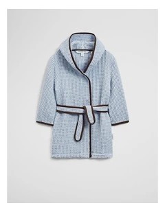 Rhea Hooded Robe in Ciel Blue