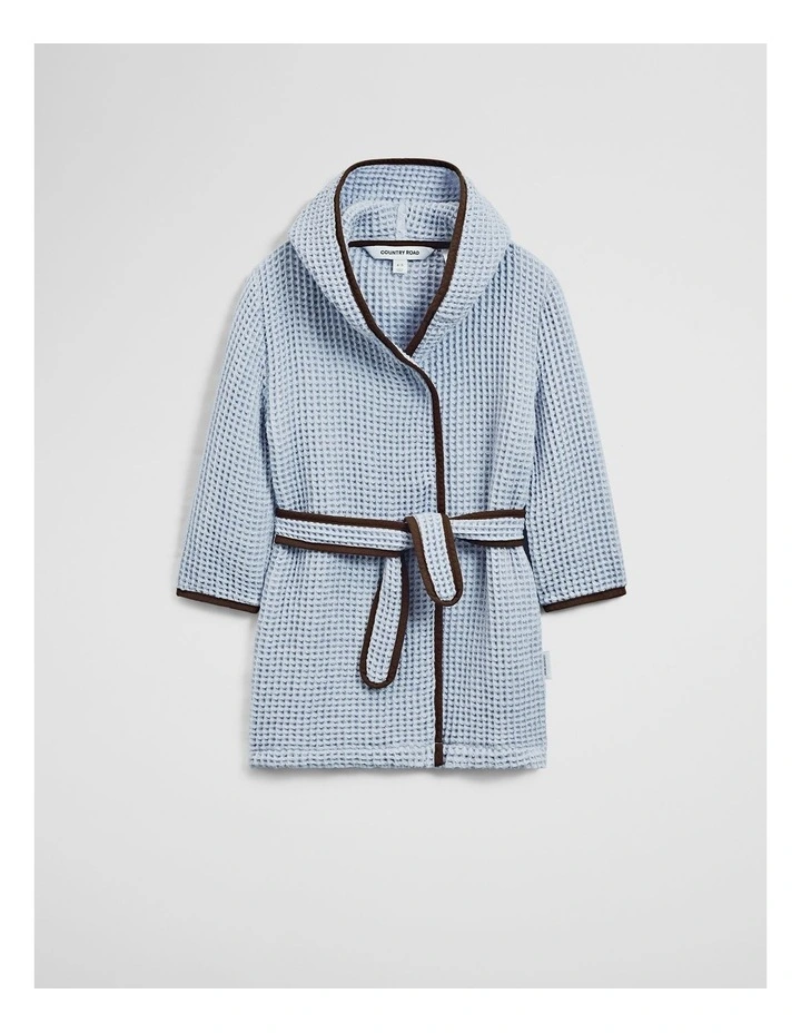 Rhea Hooded Robe in Ciel Blue image 1