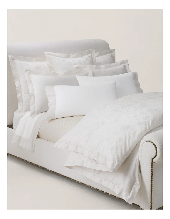 Organic Cotton Bethany Jacquard Sheeting in Beige image 3