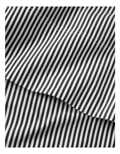 Organic Cotton Shirting Stripe Sheeting in Black