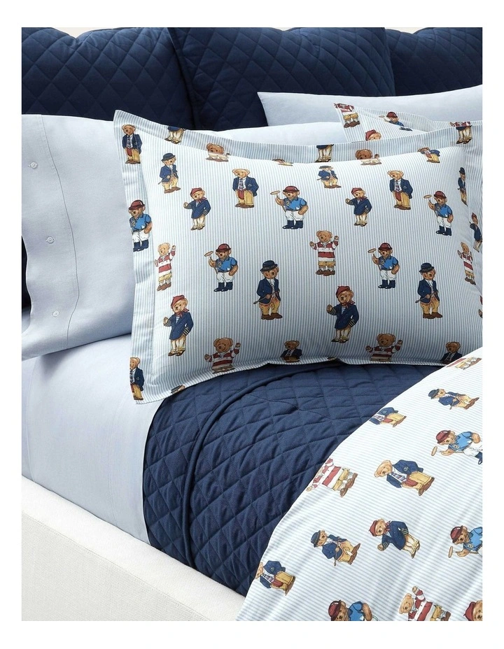 Organic Cotton Oxford Solid Sheeting in Blue image 3