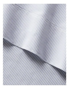 Organic Cotton Oxford Stripe Sheeting in Blue