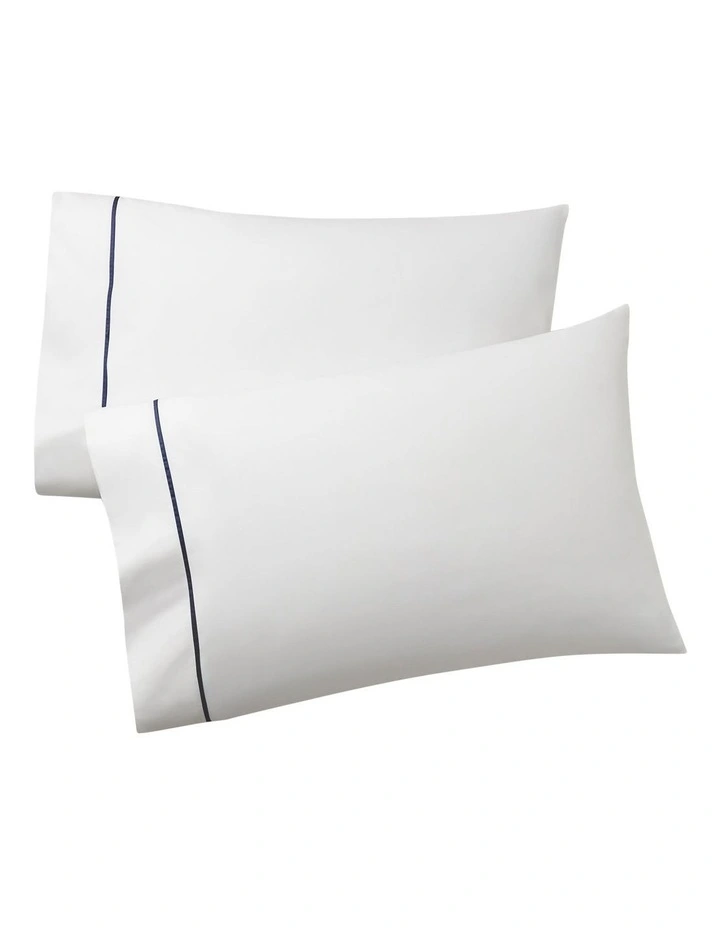 Organic Cotton Percale Palmer Sheeting in White image 1