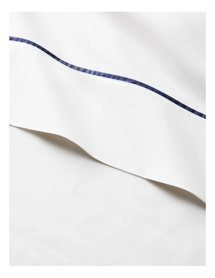 Organic Cotton Percale Palmer Sheeting in White image 1