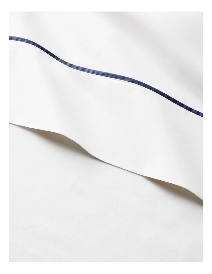 Organic Cotton Percale Palmer Sheeting in White image 3