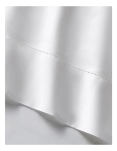 Organic Cotton Sateen Sheeting in White