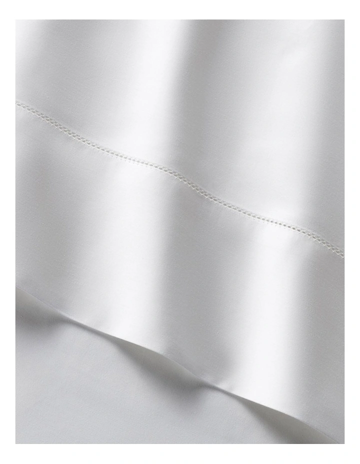 Organic Cotton Sateen Sheeting in White image 1