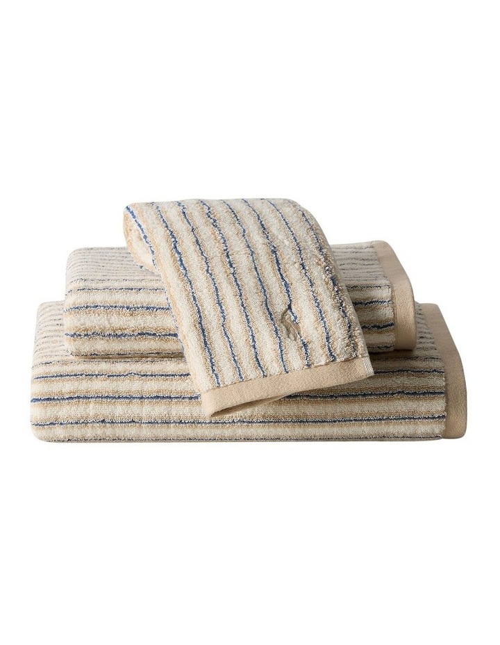 Aven Stripe Cotton Towel Collection in Limestone