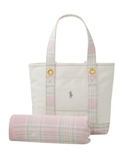 Towel & Tote Gift Set in Pink