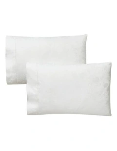 Organic Cotton Bethany Jacquard Pillowcase in Beige