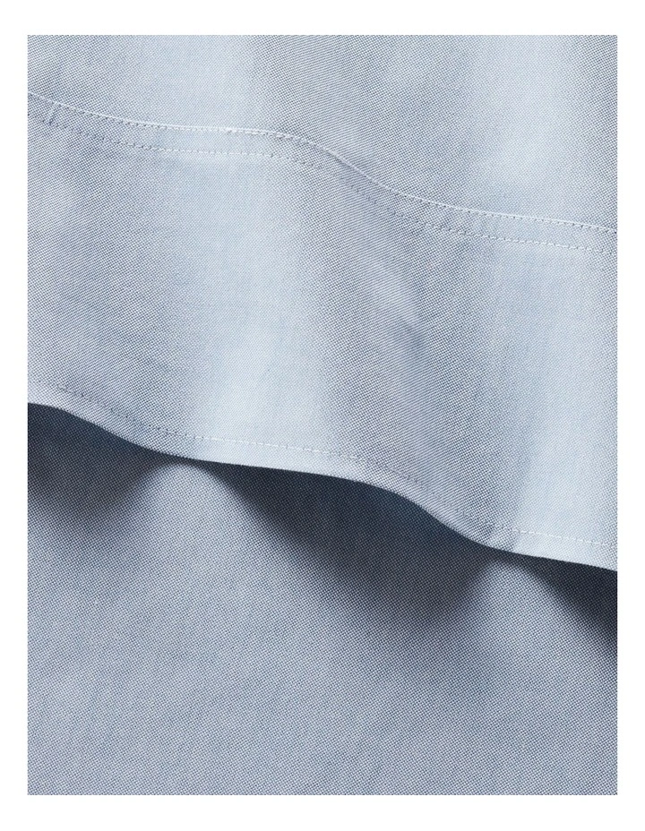 Organic Cotton Oxford Solid Pillowcase in Blue image 3