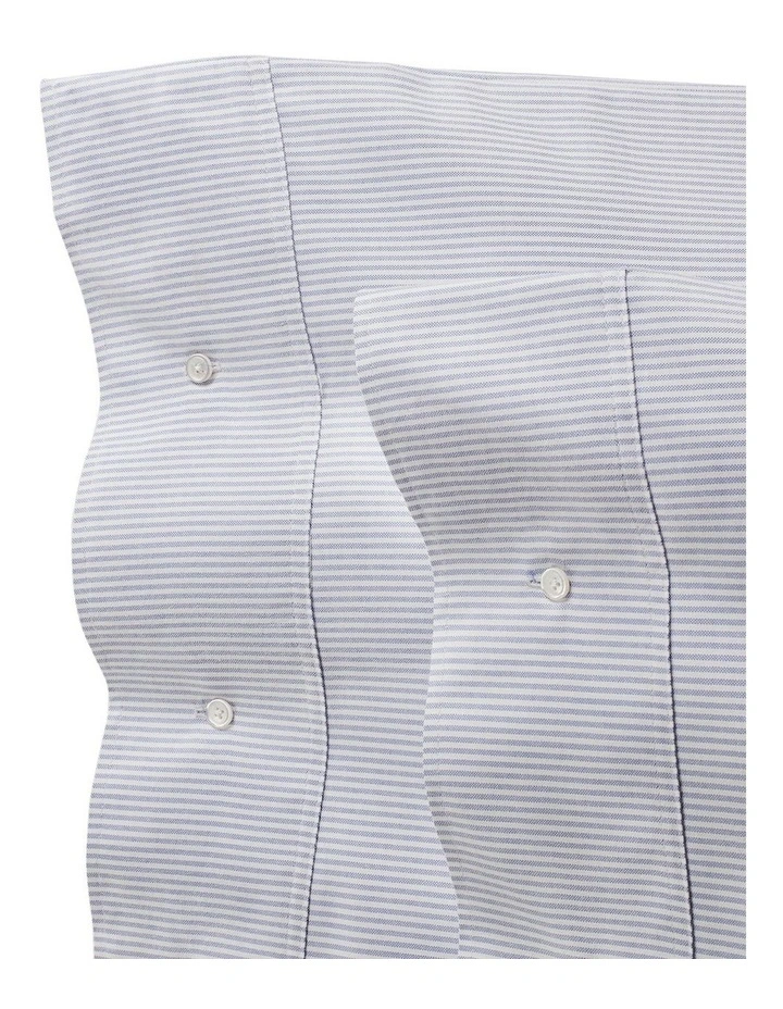 Organic Cotton Oxford Stripe Pillowcase in Blue image 2
