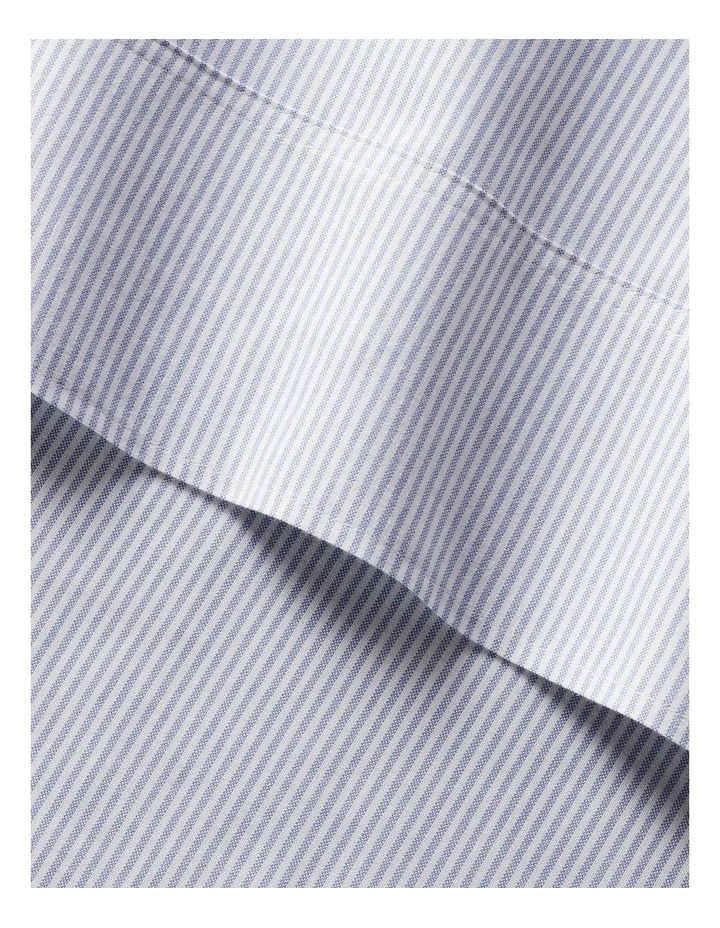 Organic Cotton Oxford Stripe Pillowcase in Blue image 3