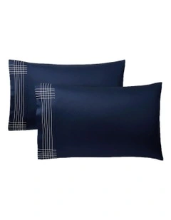Organic Cotton Sateen Handkerchief Pillowcase in Blue