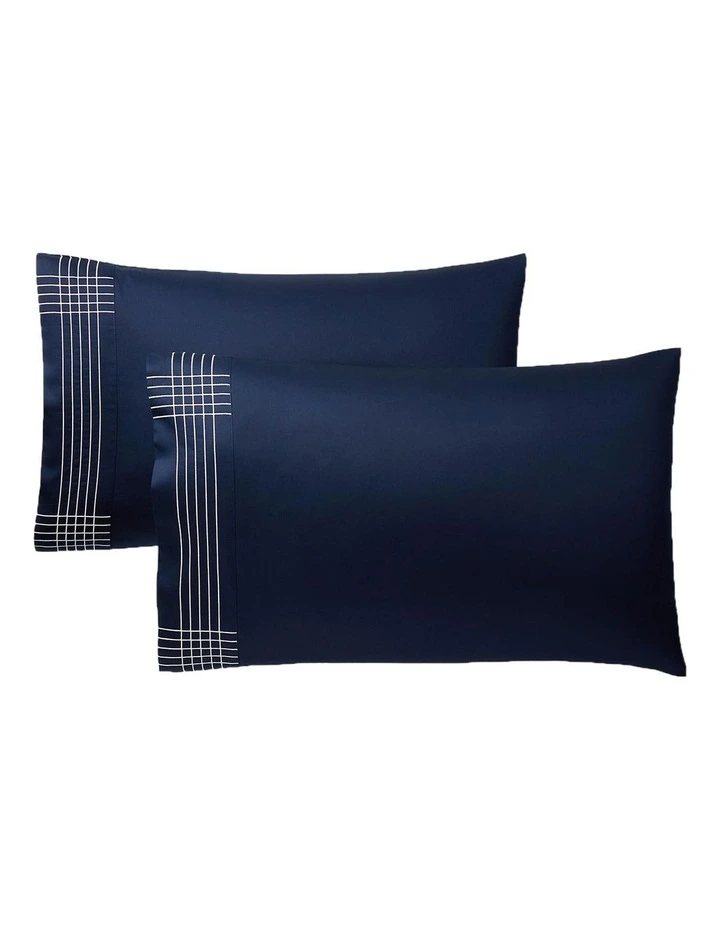 Organic Cotton Sateen Handkerchief Pillowcase in Blue image 1