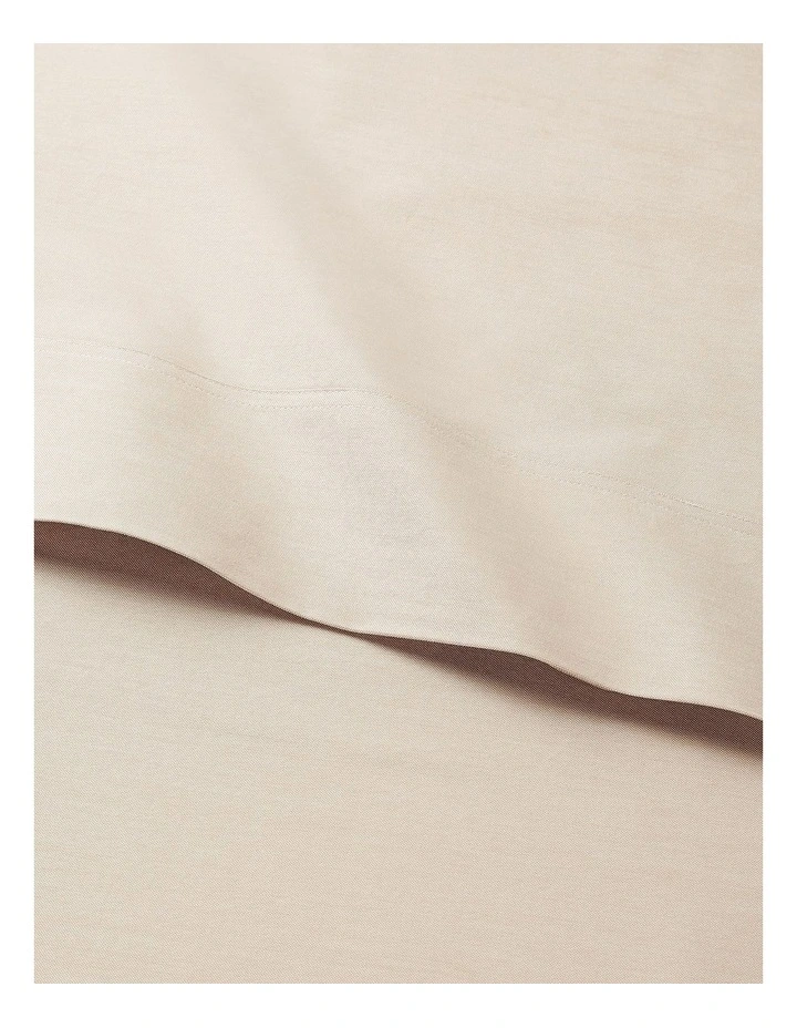 Organic Cotton Oxford Solid Pillowcase in Beige image 2