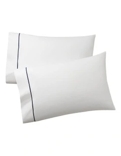 Organic Cotton Percale Palmer Pillowcase in Blue