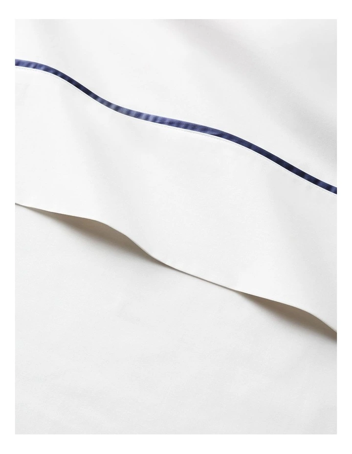 Organic Cotton Percale Palmer Pillowcase in Blue image 3