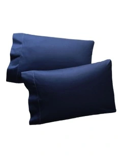 Organic Cotton Sateen Pillowcase in Blue