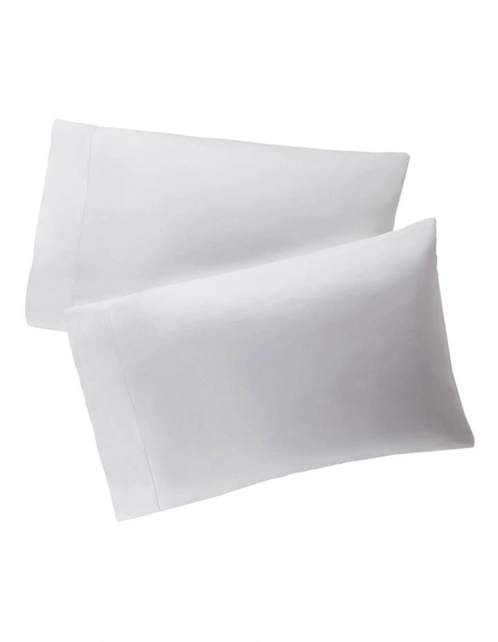 Organic Cotton Sateen Pillowcase in White image 1