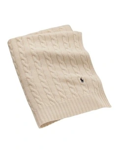 Wilton Half Blanket in Beige