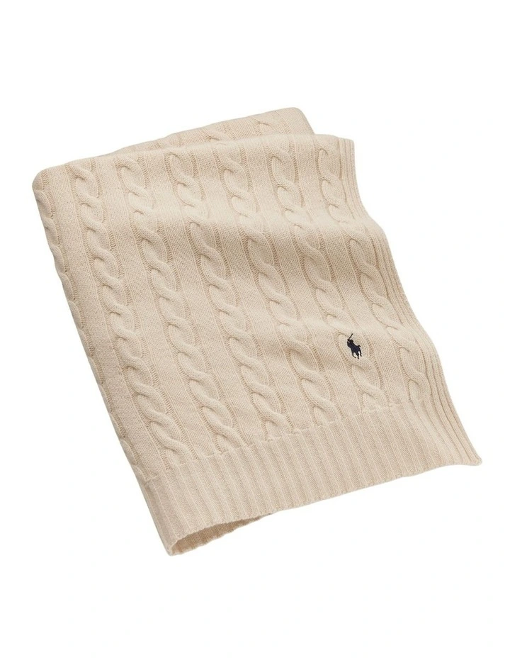 Wilton Half Blanket in Beige image 1